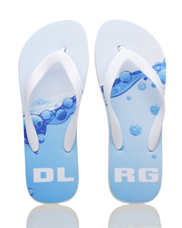 4. Monogrammed Flip Flops