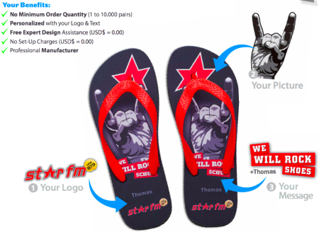 merchandising flip flops