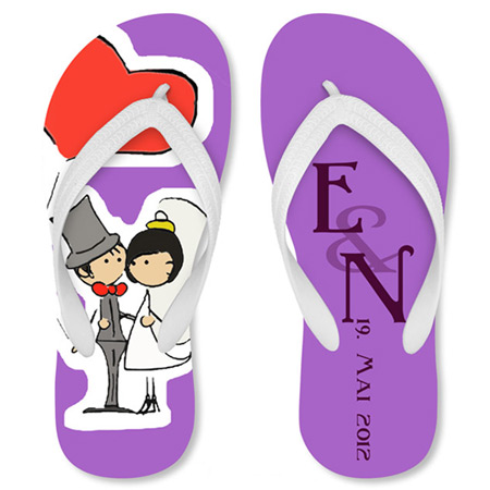 just married Flip Flops
