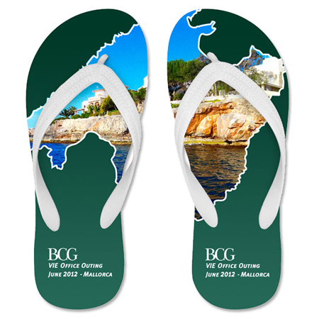 Promotional flip flops with your logo