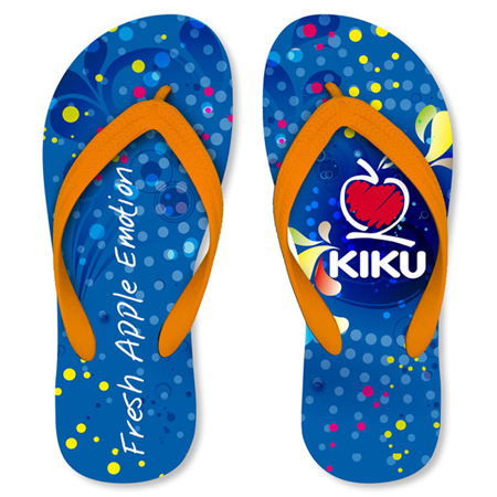 Promotional flip flops with logo